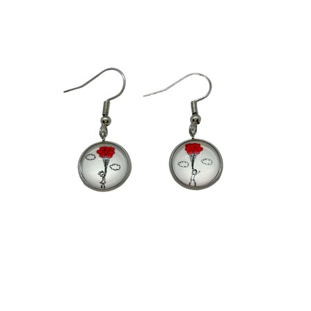 earrings steel silver boy and girl2